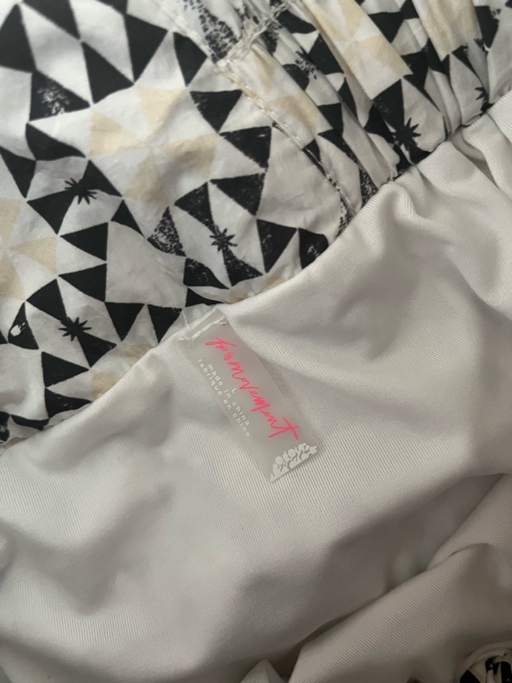 FP Movement by Free People The Way Home shorts geometric black and white print - Picture 12 of 14